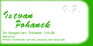 istvan pohanek business card